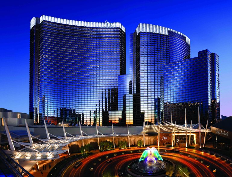 Панорамный вид на казино Aria в Лас-Вегасе