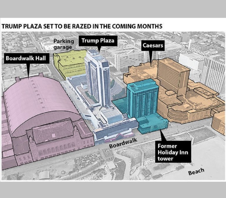 Trump Plaza Hotel and Casino demolition plan План сноса Trump Plaza Hotel and Casino