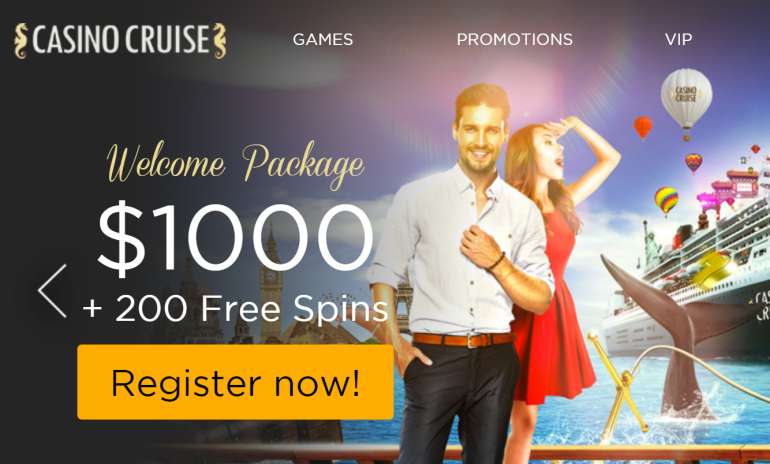 Бонус $1000 и 200 фриспинов в Cruisecasino