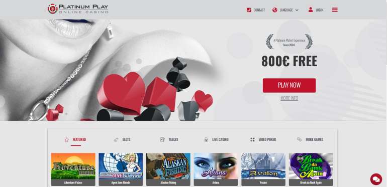 в 100% до €400 в Platinum Play в