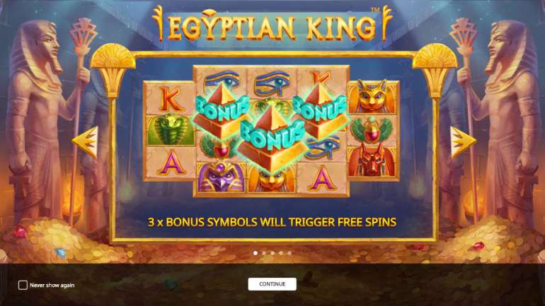 Один из многочисленных слотов о Египте в Египет Игровой автомат Egyptian King в Egypt