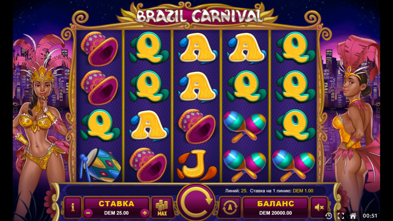 Дизайн слота в Бразильский Карнавал Тема в Brazil Carnival