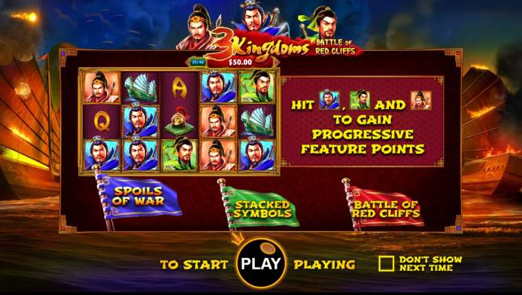 Видео покер 3 Kingdoms: Battle of Red Cliffs демо-игра