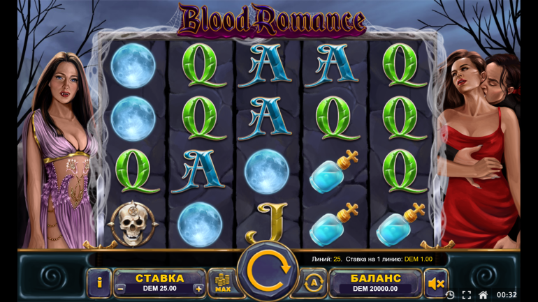 Дизайн слота в Кровавый Романс Тема в Blood Romance