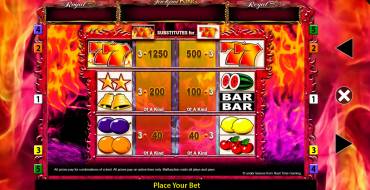 7's Deluxe Jackpot King: Таблица выплат