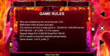 7's Deluxe Jackpot King: Правила