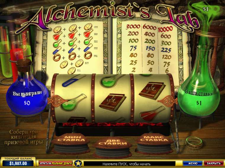 Видео покер Alchemist's Lab демо-игра
