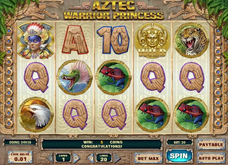 Онлайн слот Aztec Warrior Princess играть