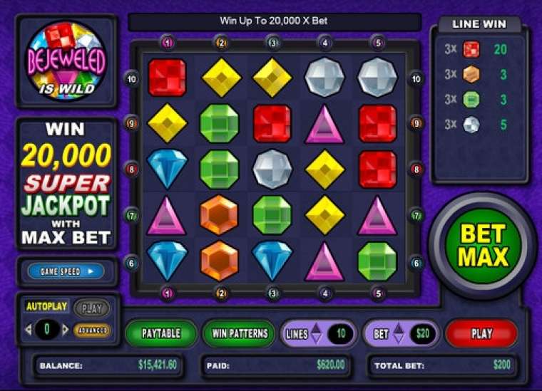 Видео покер Bejeweled демо-игра