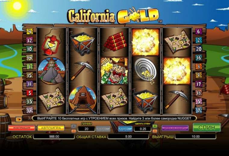 Видео покер California Gold демо-игра