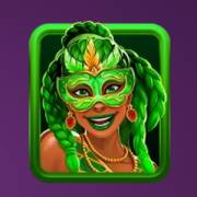 Carnival Queen 2: Девушка в зеленой маске с зелеными волосами