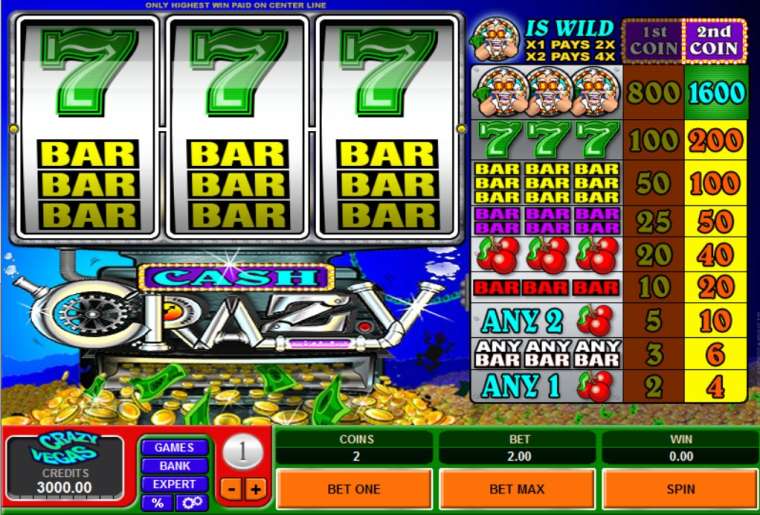Видео покер Cash Crazy демо-игра