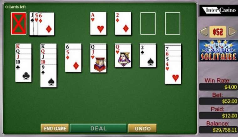 Casino Solitaire Draw Three (Cryptologic) - Солитер казино с тремя пересдачами