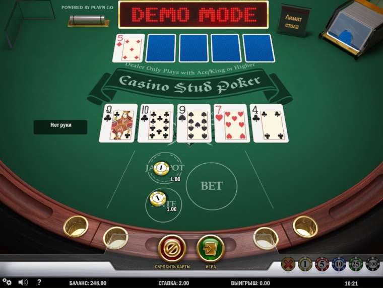 Видео покер Casino Stud Poker демо-игра