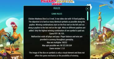 Chicken Madness Dice: Правила