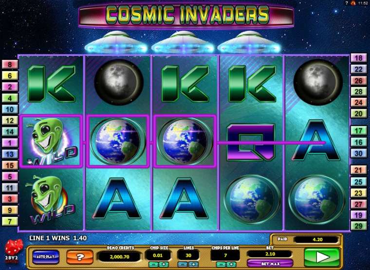 Онлайн слот Cosmic Invaders играть
