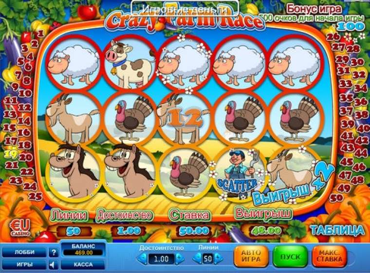 Видео покер Crazy Farm Race демо-игра