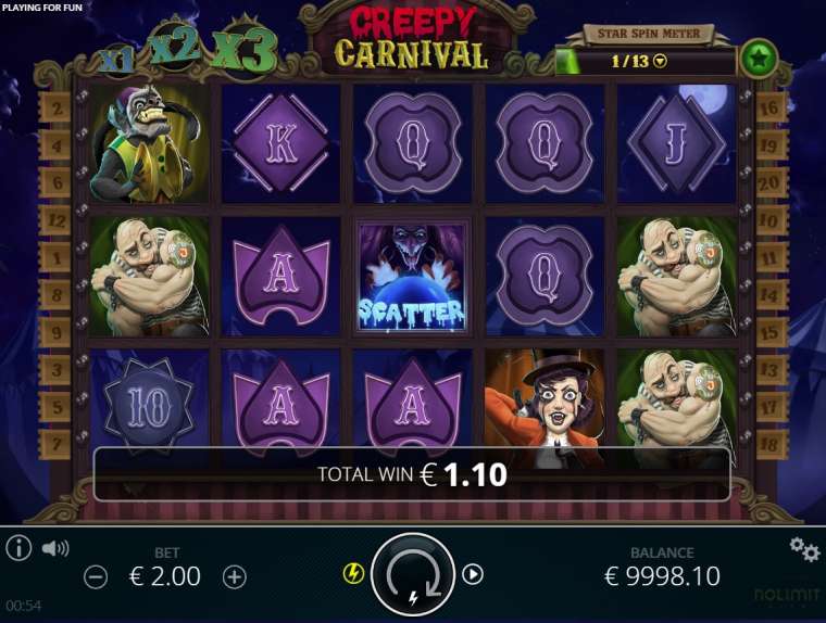 Видео покер Creepy Carnival демо-игра