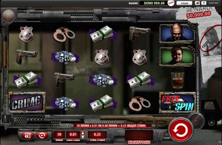Видео покер Crime Pays демо-игра