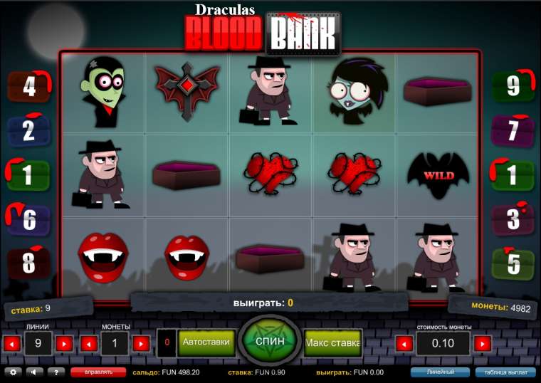 Видео покер Dracula’s Blood Bank демо-игра
