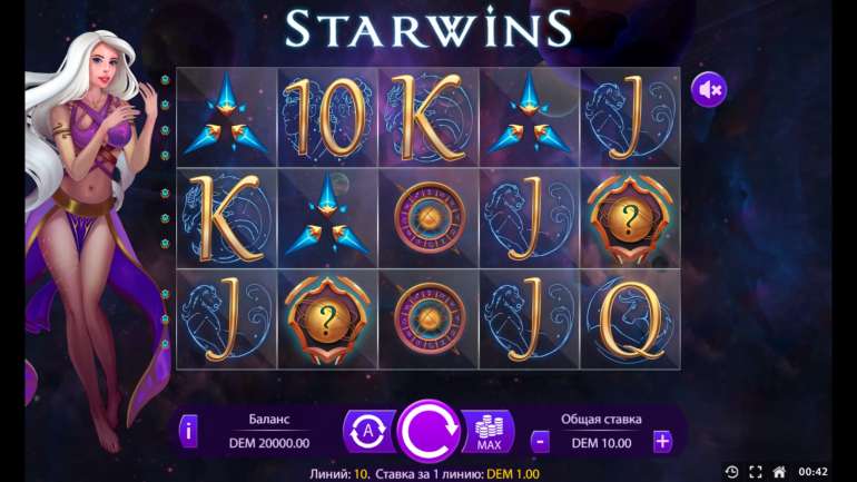 Дизайн слота в Старвинс Тема в Starwins