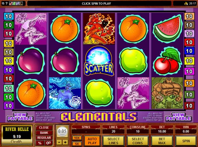 Видео покер Elementals демо-игра