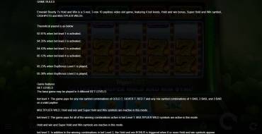 Emerald Bounty 7s Hold and Win: Правила