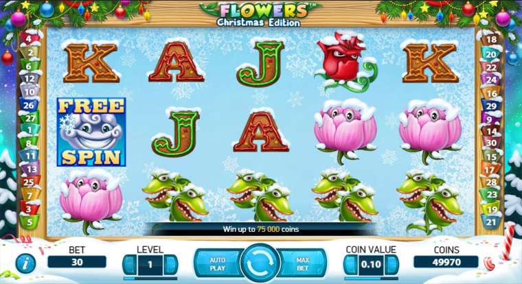 Видео покер Flowers: Christmas Edition демо-игра
