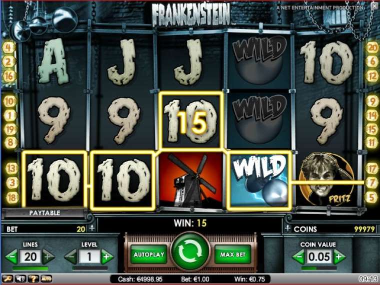 Видео покер Frankenstein демо-игра