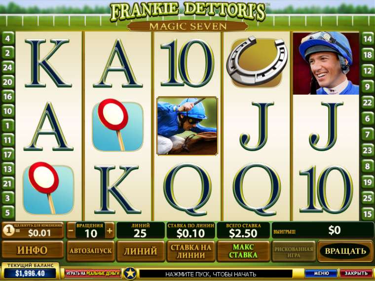 Видео покер Frankie Dettori's Magic Seven демо-игра