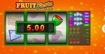 Fruit Fiesta 3 Reel - Progressive: Выигрыши