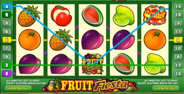 Fruit Fiesta 5 Reel - Progressive: Выигрыши