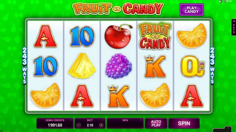 Видео покер Fruit vs Candy демо-игра