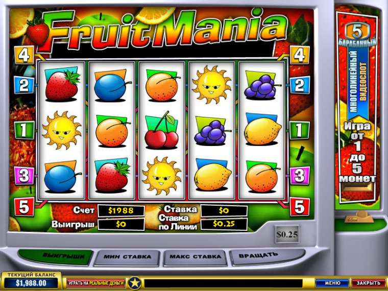 Онлайн слот FruitMania играть