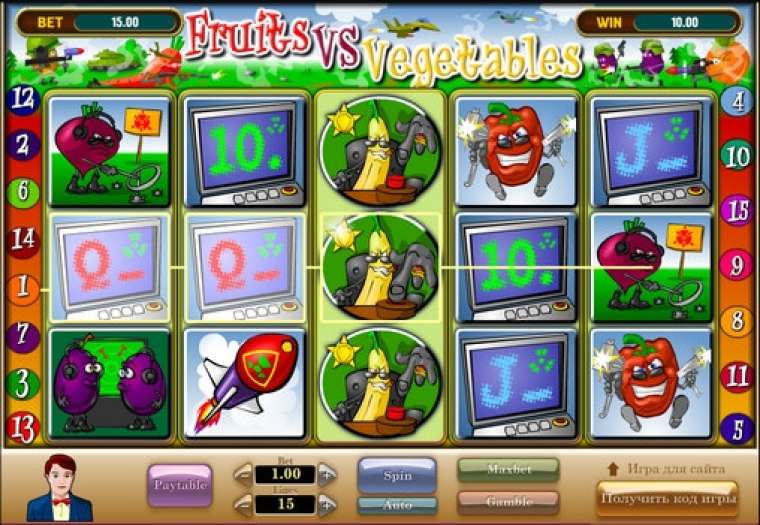 Видео покер Fruits vs. Vegetables демо-игра