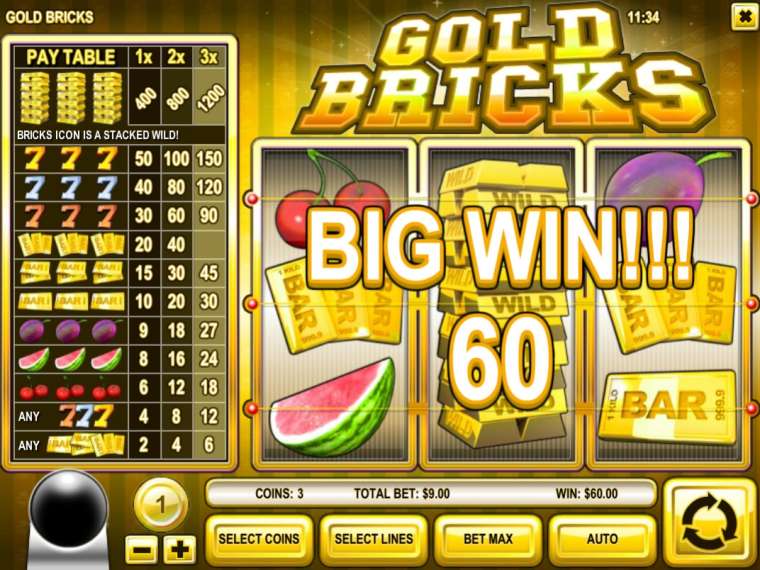 Онлайн слот Gold Bricks играть