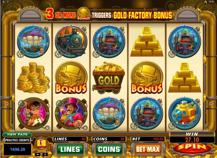 Онлайн слот Gold Factory играть