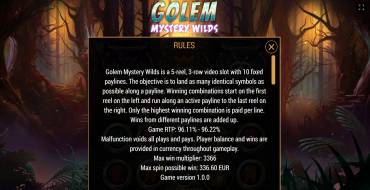 Golem Mystery Wilds: Правила