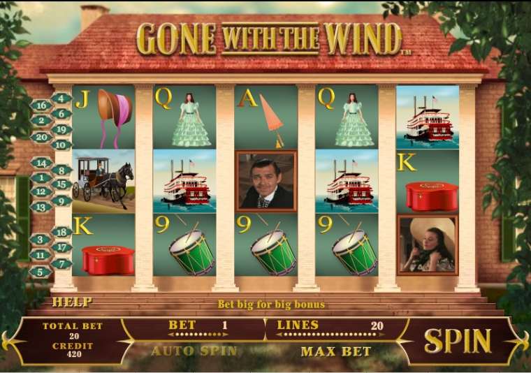 Видео покер Gone with the Wind демо-игра