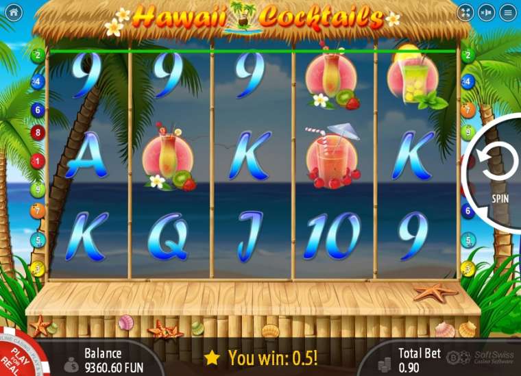 Видео покер Hawaii Cocktails демо-игра
