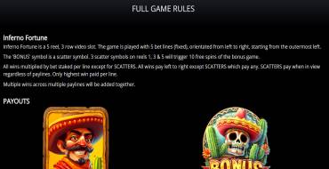 Inferno Fortune: Правила