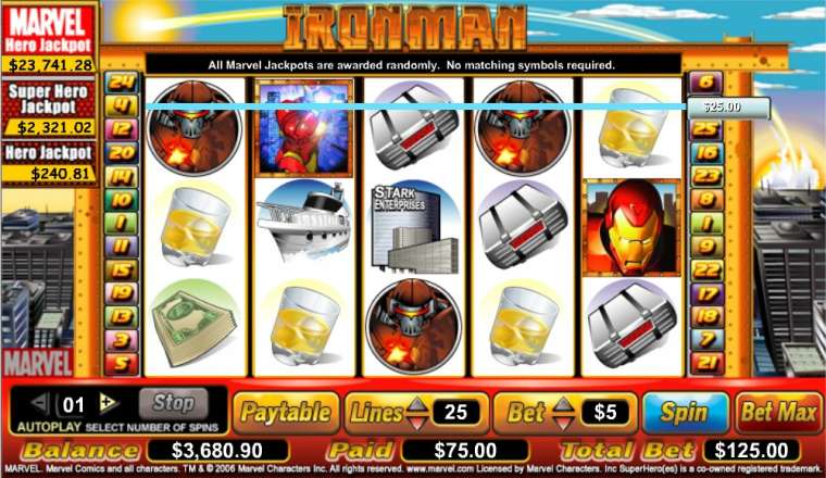 Видео покер Iron Man демо-игра