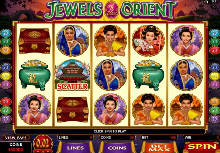 Онлайн слот Jewels of the Orient играть