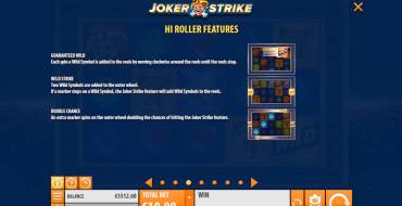 Joker Strike: Интерфейс