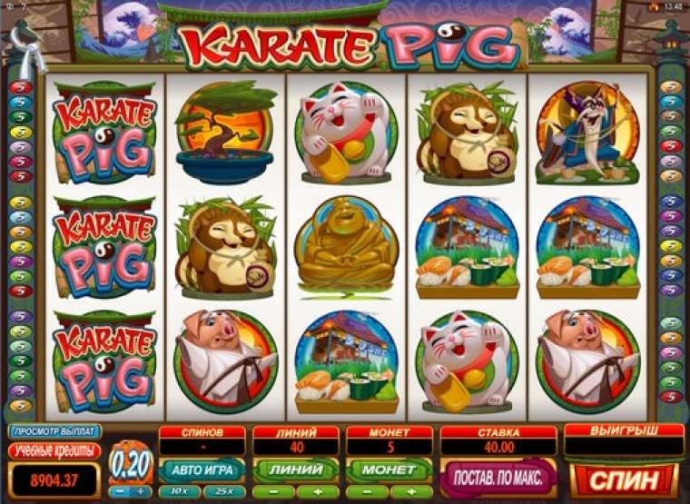 Видео покер Karate Pig демо-игра