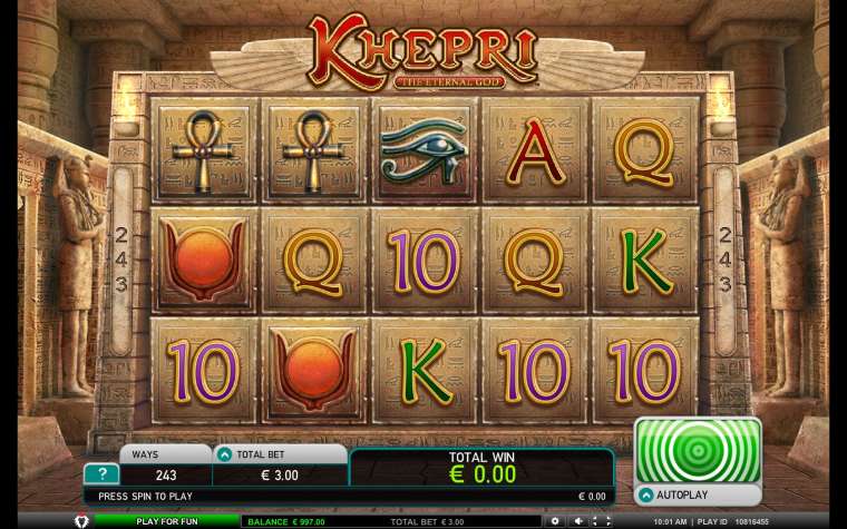 Видео покер Khepri – The Eternal God демо-игра