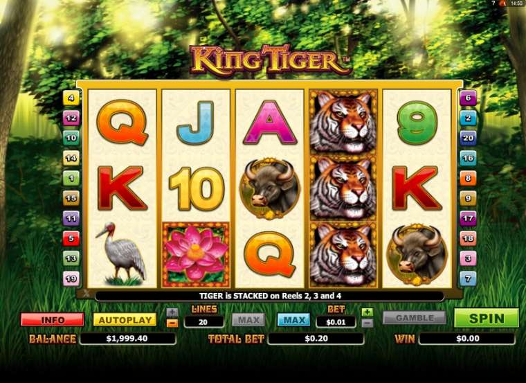 Видео покер King Tiger демо-игра