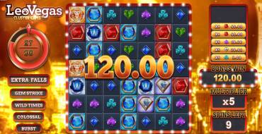 Leo Vegas Cluster Gems: Выигрыши
