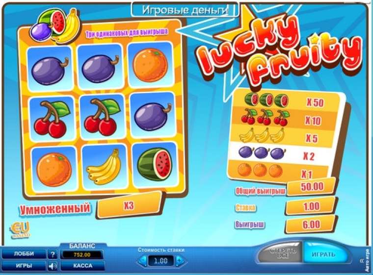 Видео покер Lucky Fruity демо-игра