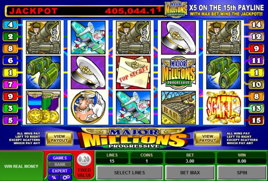 Major Millions 5 Reel - Progressive